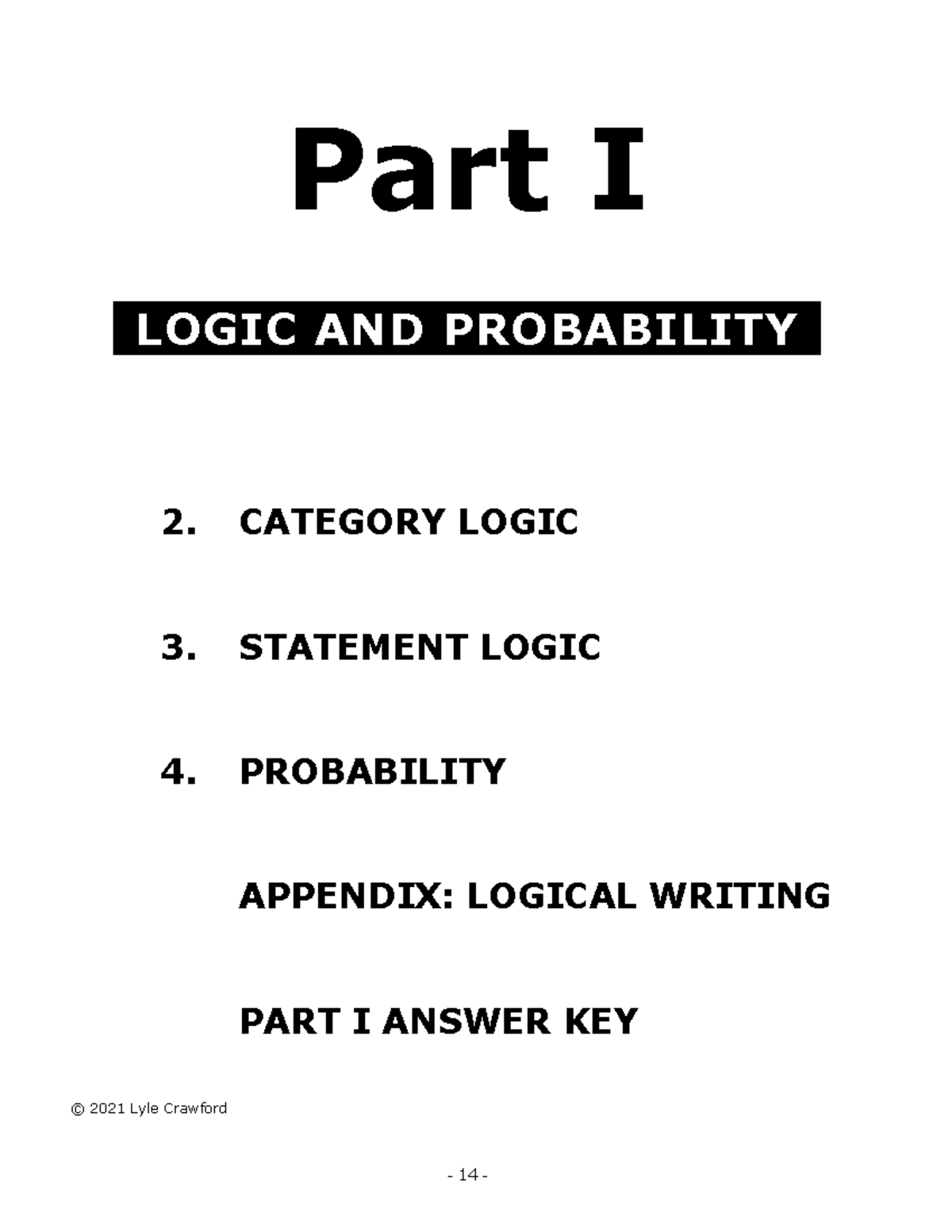 How to Think 2021Winter 1 - Part I - LOGIC AND PROBABILITY- 2. CATEGORY ...