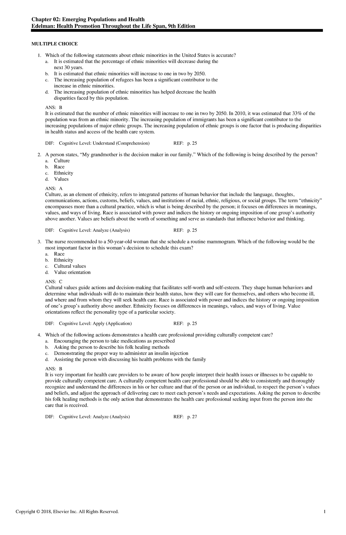 Exam View - Chapter 02 - SAMPLE QUIZ QUESTIONS - Chapter 02: Emerging ...