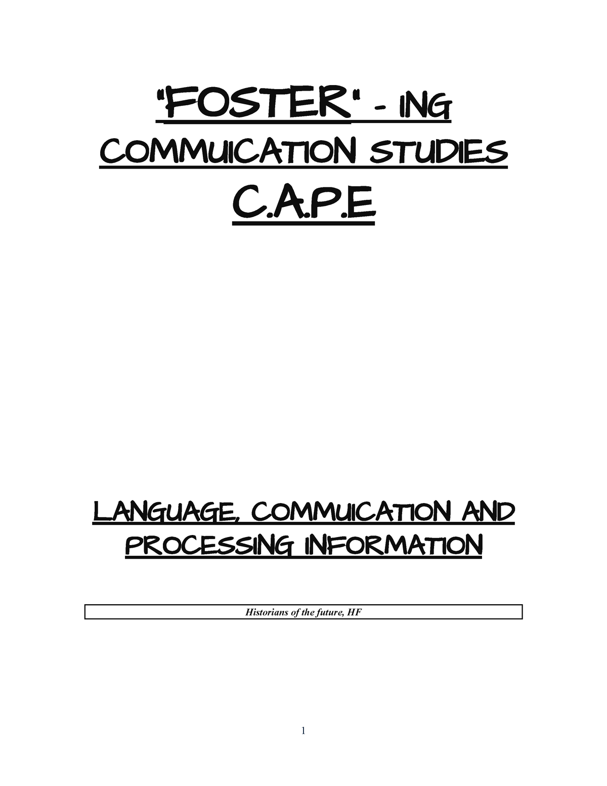 communication studies cape essay