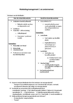 Marketing 1 - 1 Definitie Distributie Volgens Comeos(federatie Voor ...