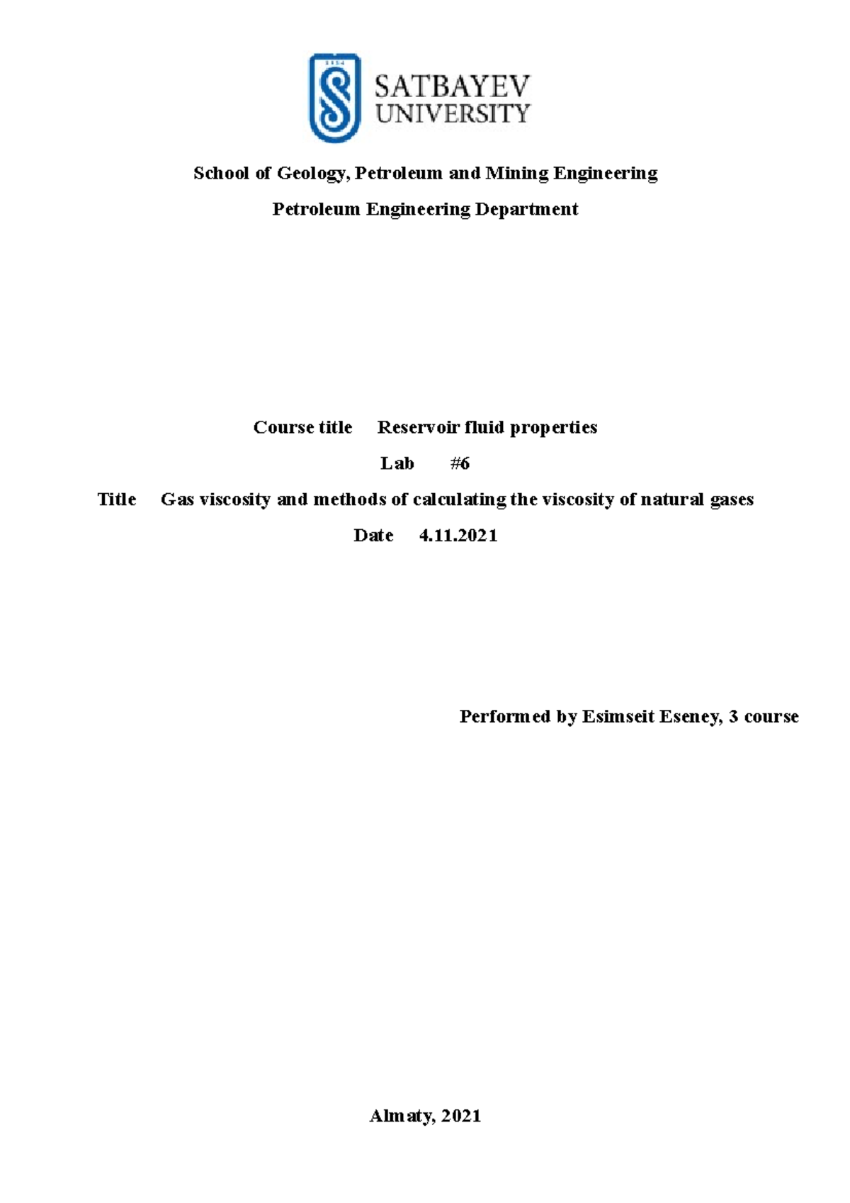 laboratory work 8 from reservoir fluid proplaboratory work 8 from