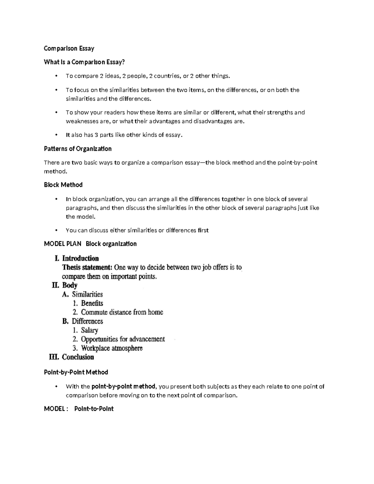 how to compare two articles in one essay