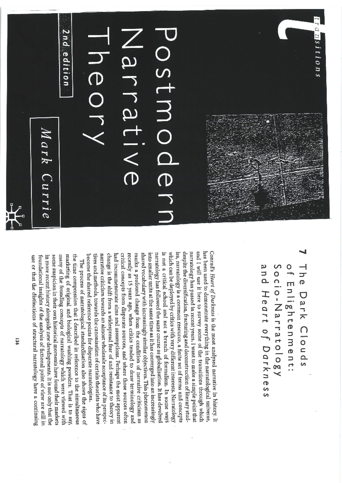 Post modern. narrative theory - transitions 7 The Dark Clouds of ...