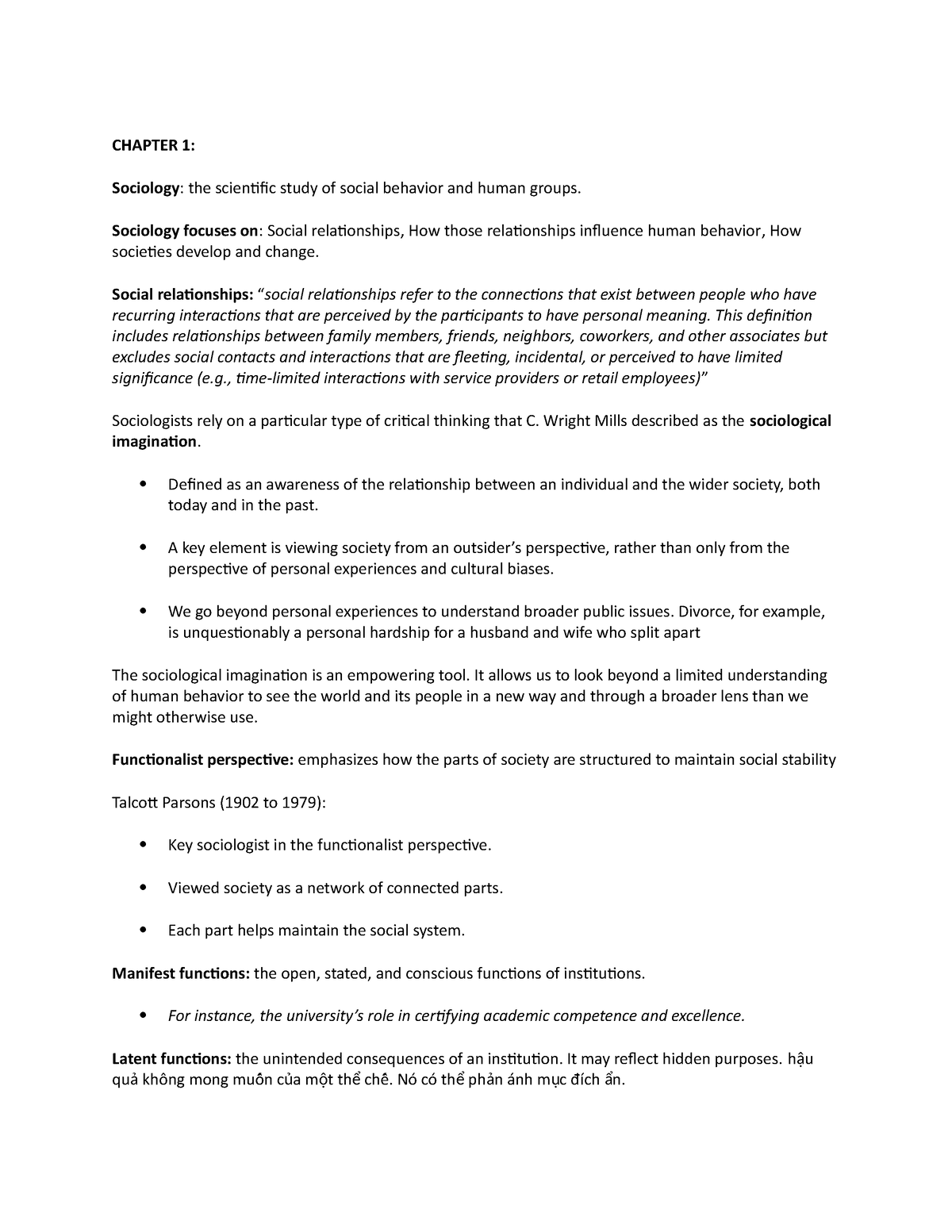 Introduction To Sociology - CHAPTER 1: Sociology: The Scientific Study ...