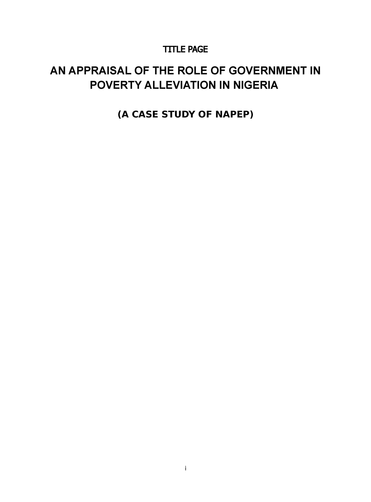 an-appraisal-of-the-role-of-government-in-poverty-alleviation-in