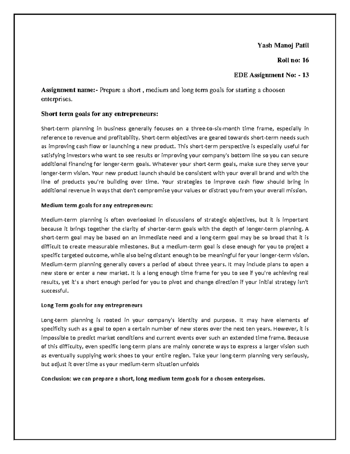 Assignment-13 - Yash Manoj Patil Roll no: 16 EDE Assignment No: - 13 ...