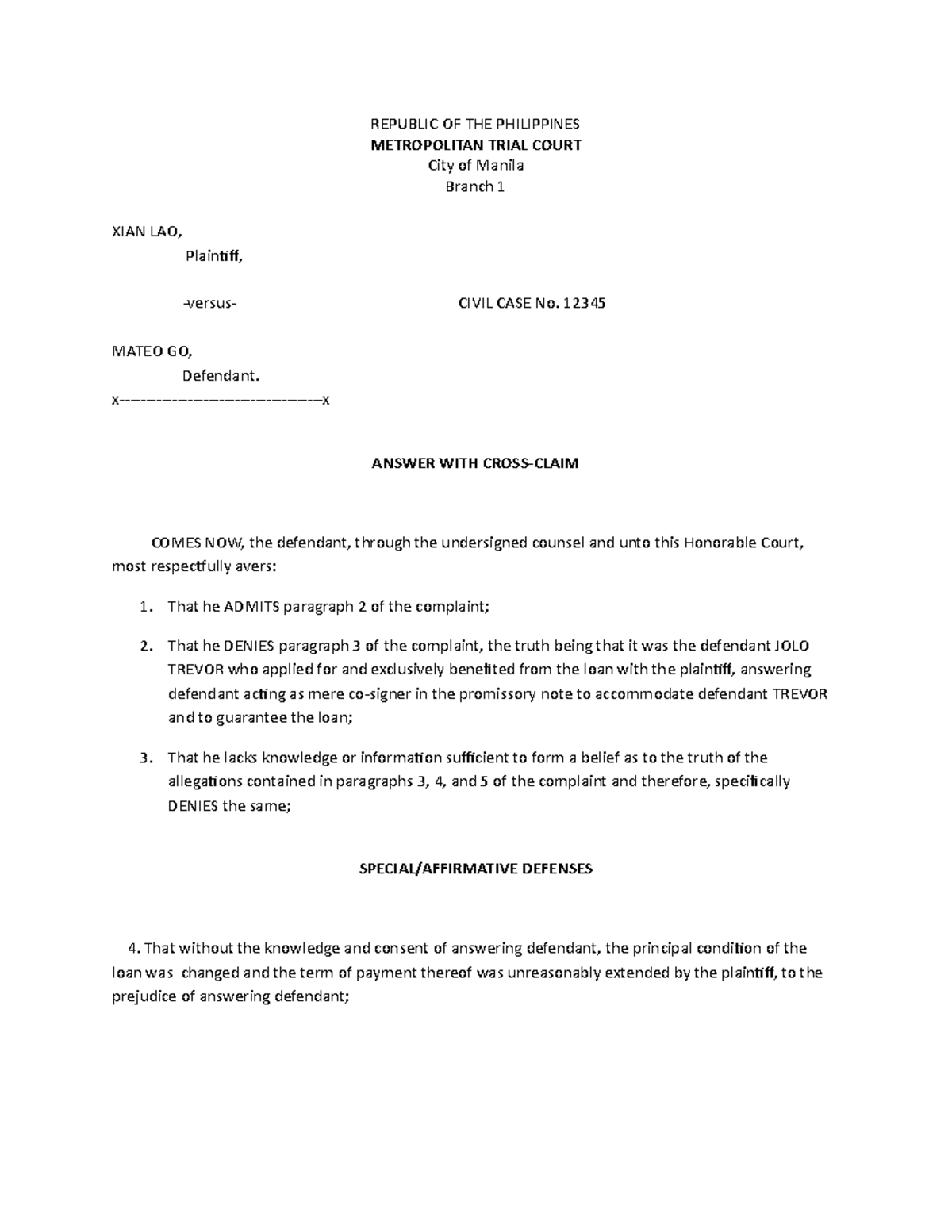 answer-with-crossclaim-republic-of-the-philippines-metropolitan-trial
