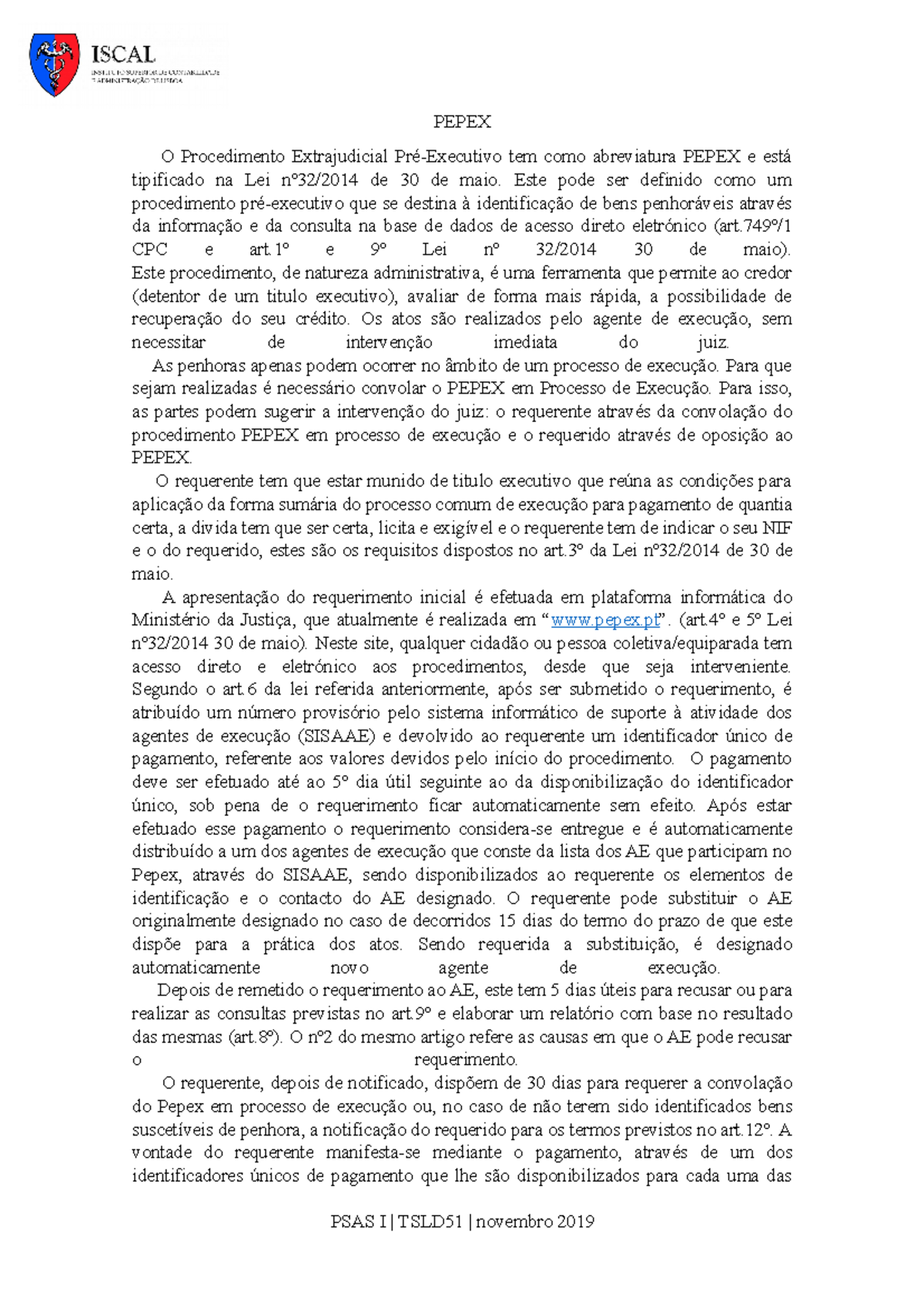 Pepex - PEPEX O Procedimento Extrajudicial Pré-Executivo tem como ...
