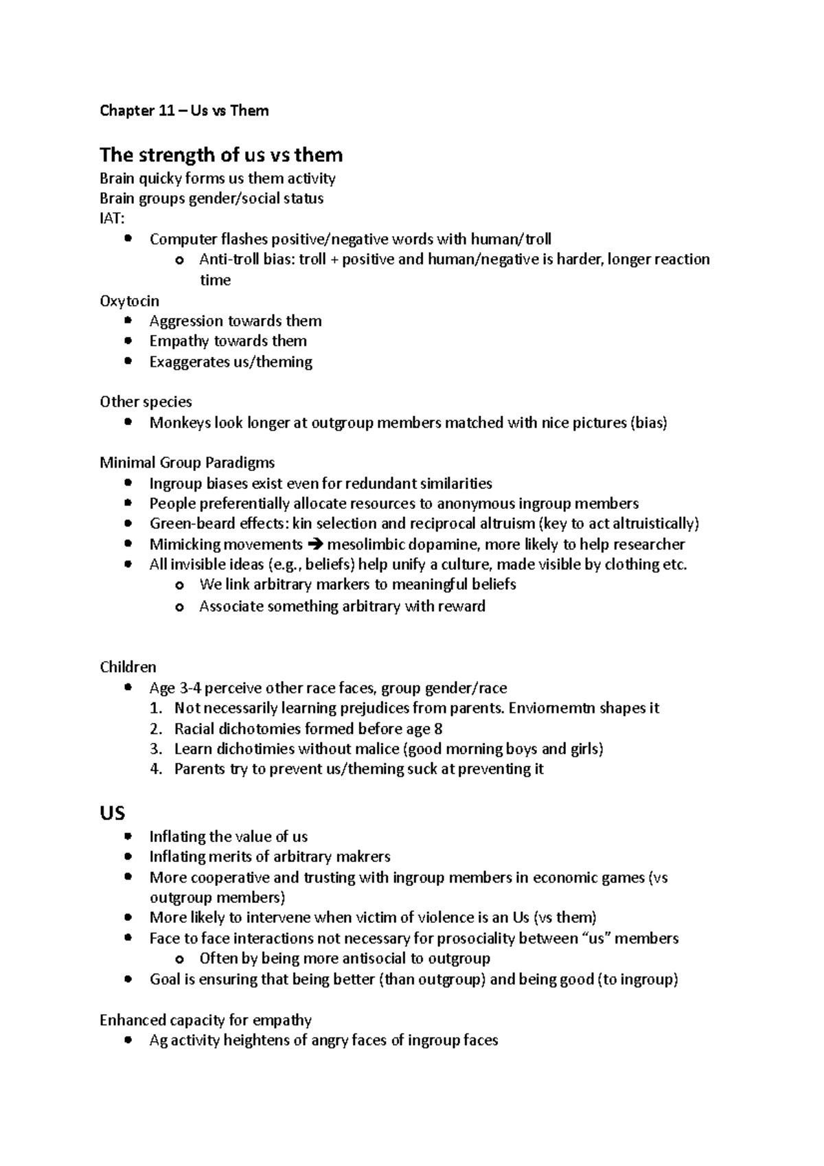 Chapter 11 UsThem Behave Chapter 11 Us vs Them The strength of