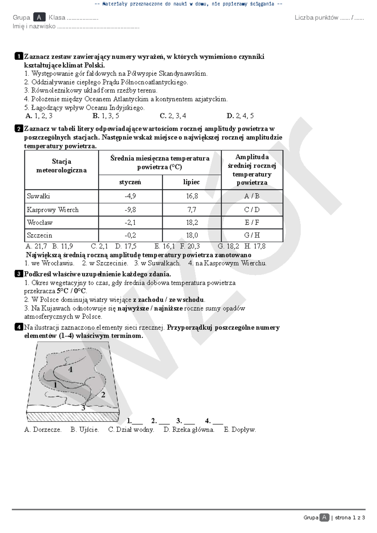 Planeta Nowa - Klasa 7 - Dział 1 - Test#2 - Grupa A | Strona 1 Z 3 ...