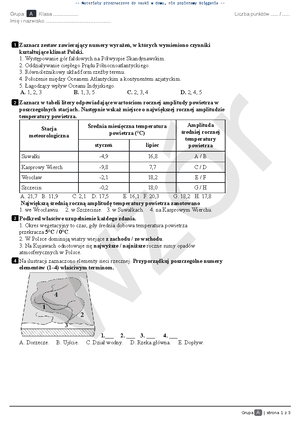 Planeta Nowa - Klasa 7 - Dział 1 - Test#1 - Grupa A | Strona 1 Z 4 ...