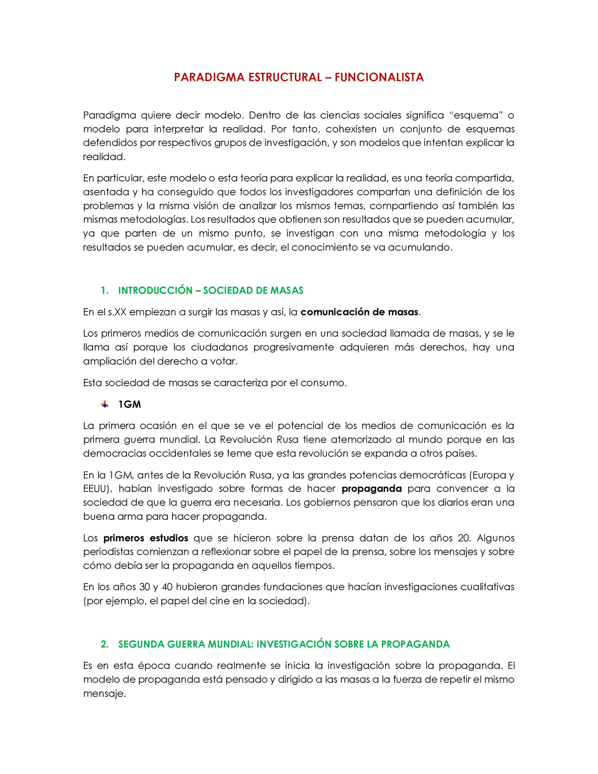 3. PARADIGMA ESTRUCTURAL - FUNCIONALISTA - PARADIGMA ESTRUCTURAL  FUNCIONALISTA Paradigma quiere - Studocu