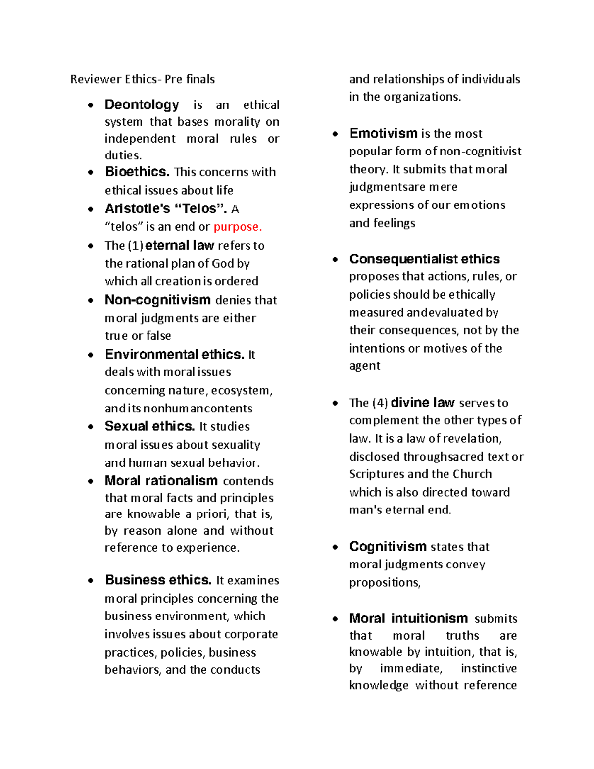 Reviewer-Ethics-PF - Summary Bachelor Science in Information Technology ...