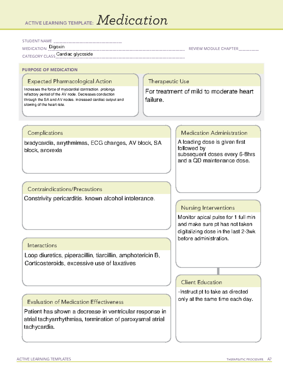 Dig - assignment - ACTIVE LEARNING TEMPLATES THERAPEUTIC PROCEDURE A ...