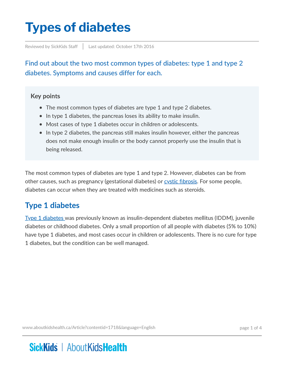 Types of diabetes - Symptoms and causes differ for each. Key points The ...