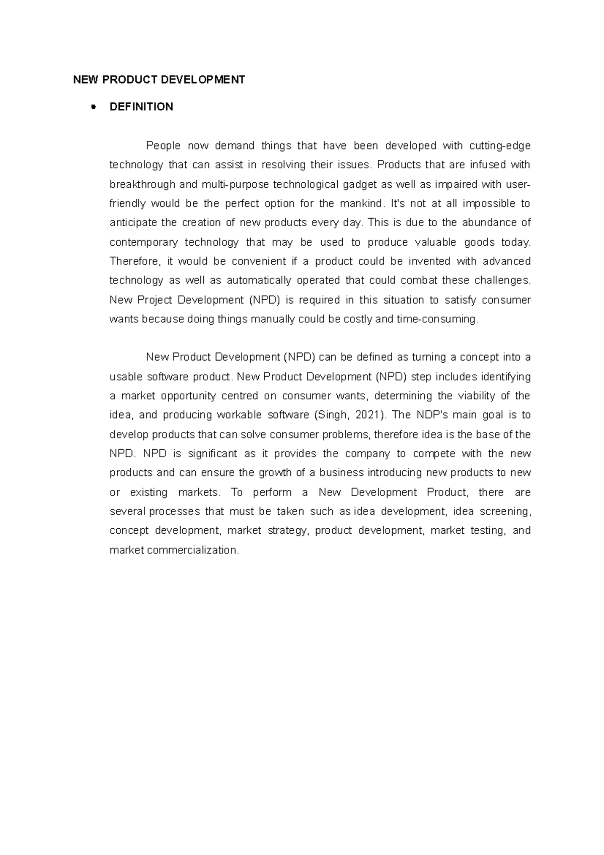 NPD 4.1,4.2,CONC - NEW PRODUCT DEVELOPMENT DEFINITION People now demand ...