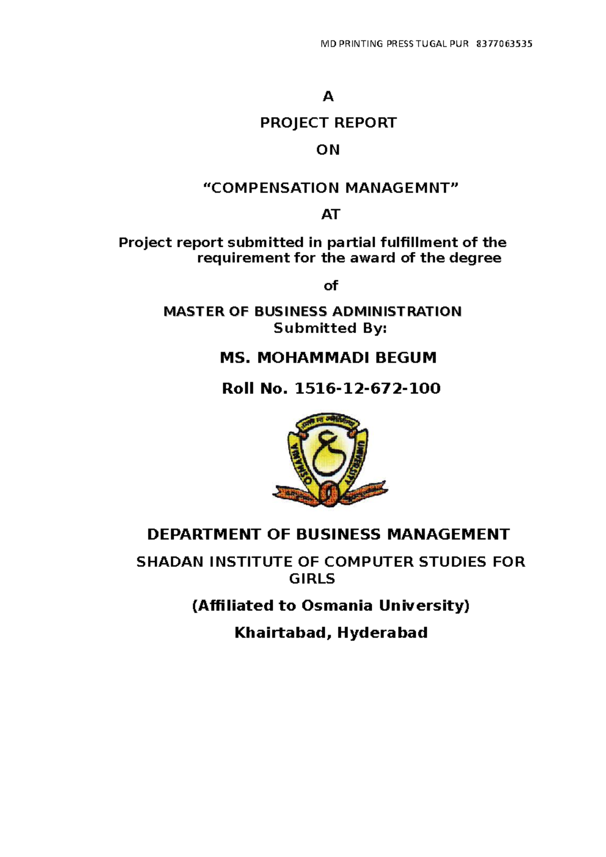 Role of Compensation-Management in motivation - A PROJECT REPORT ON ...