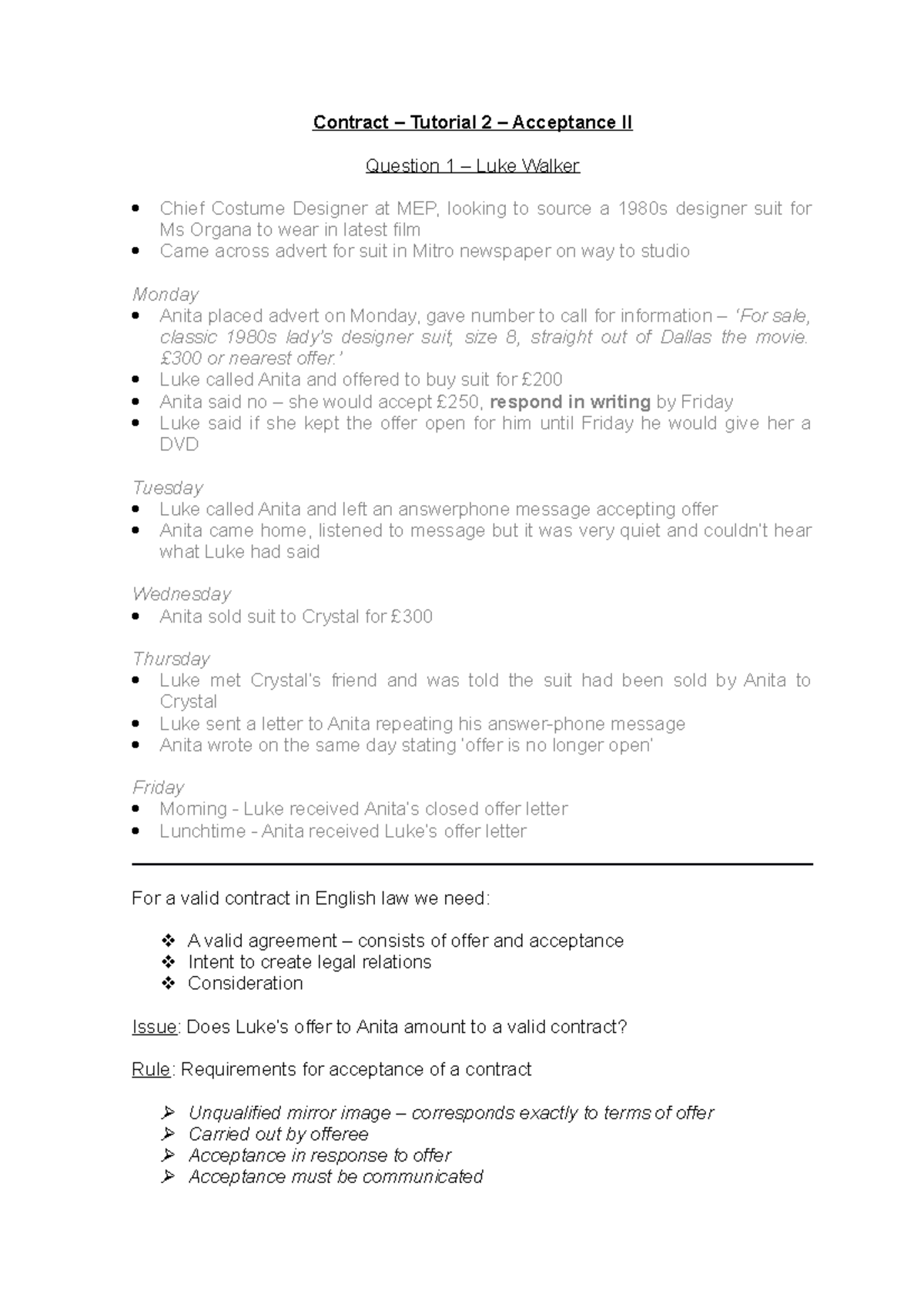 Contract – Tutorial 2 – Acceptance II - Contract – Tutorial 2 ...