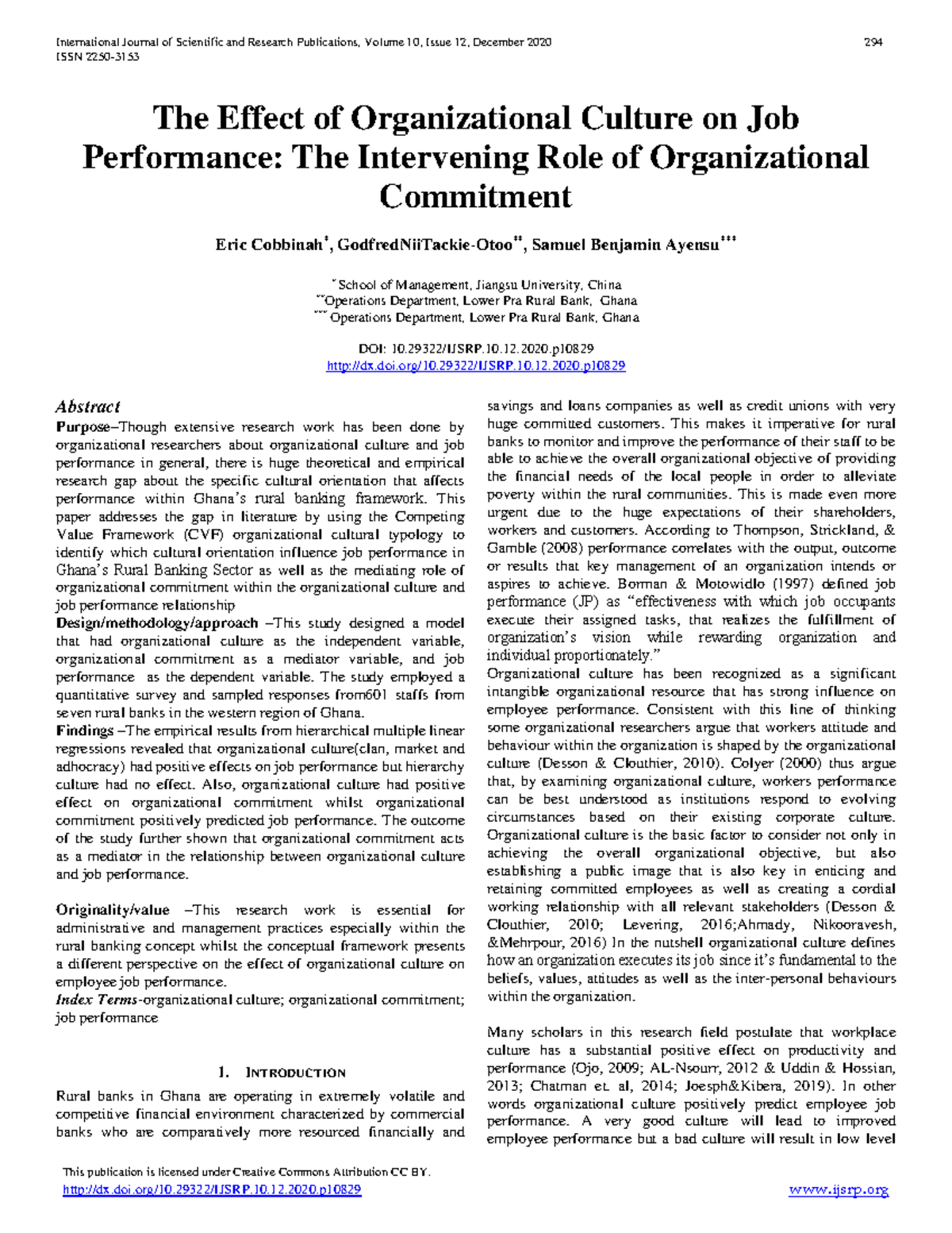 the-effect-of-organizational-culture-on-job-performance-the-intervening