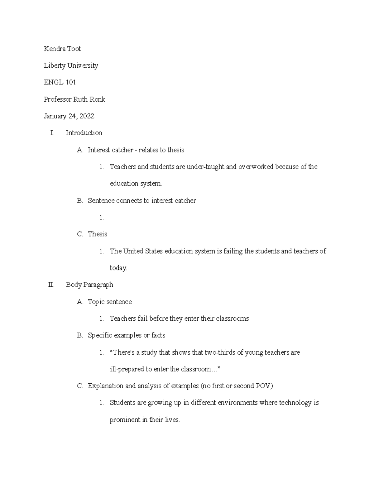 classical argument thesis example