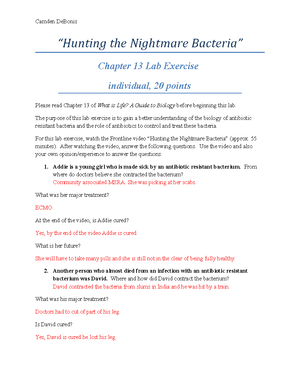 Ch 13 Lab Exercise Bio 134 Contemporary Biology Shsu Studocu