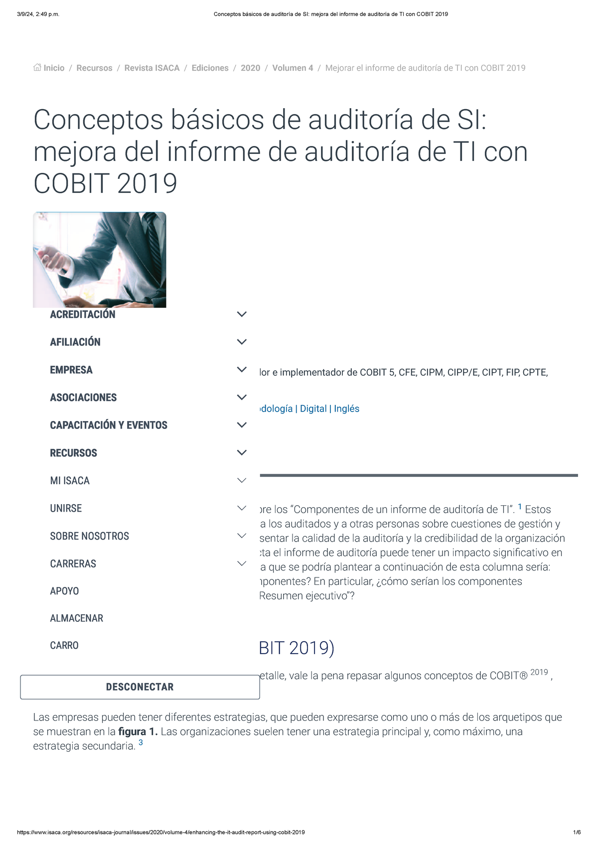 Conceptos básicos de auditoría de SI mejora del informe de auditoría de ...