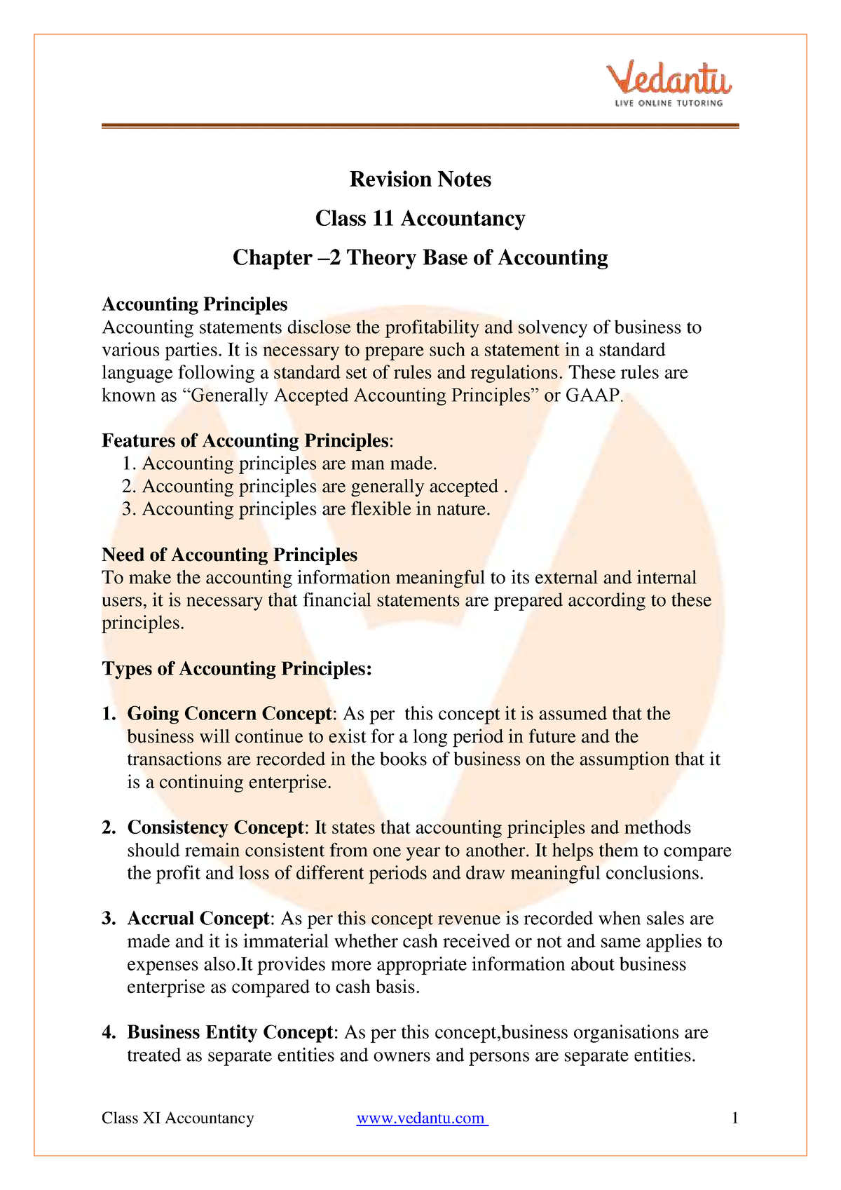 case study for class 11 accountancy