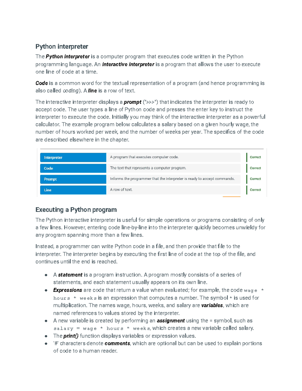 Computer Science Compiler Notes - Python interpreter The Python ...