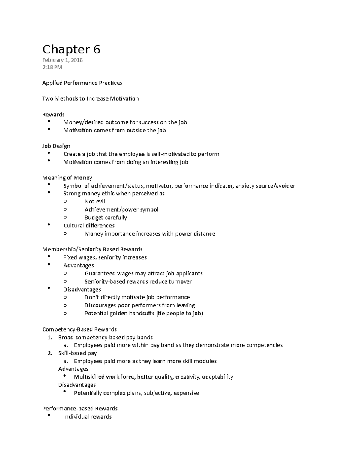 Chapter 6 - Lecture notes 7 - Chapter 6 February 1, 2018 2:18 PM ...