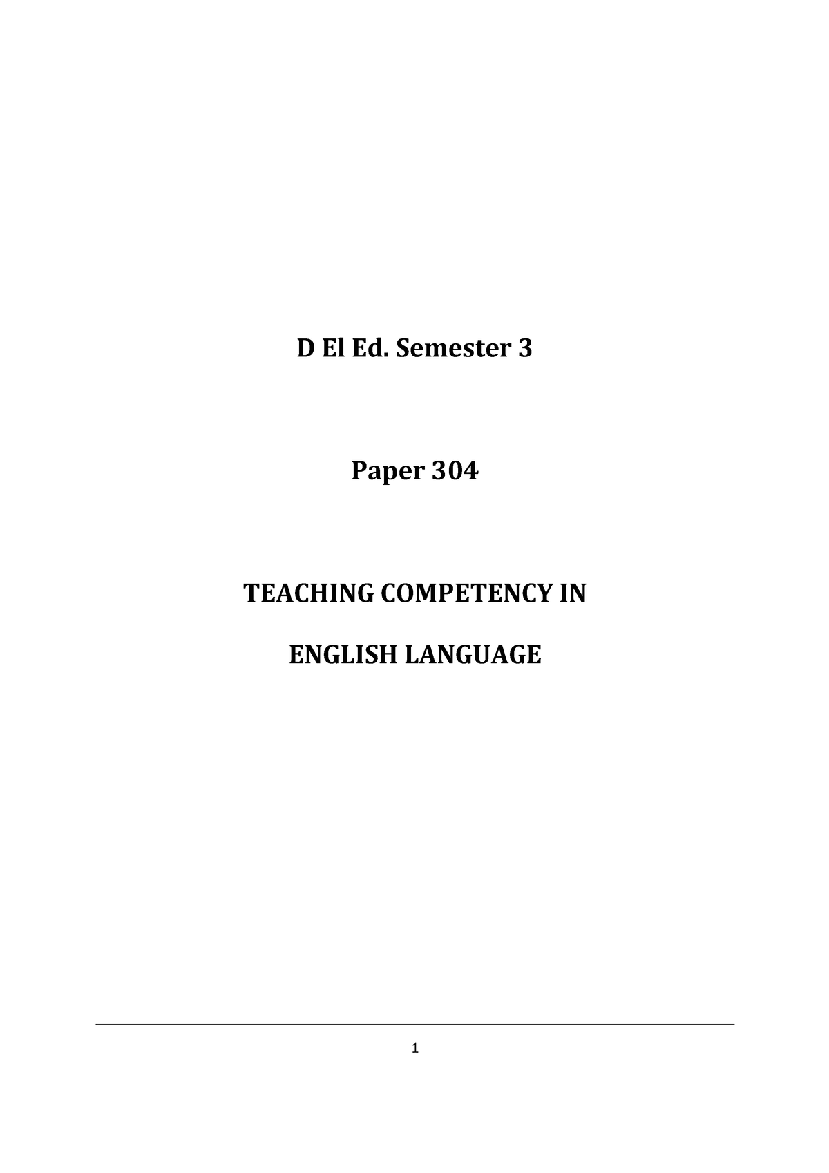 proficiency-in-english-language-d-el-ed-semester-3-paper-304