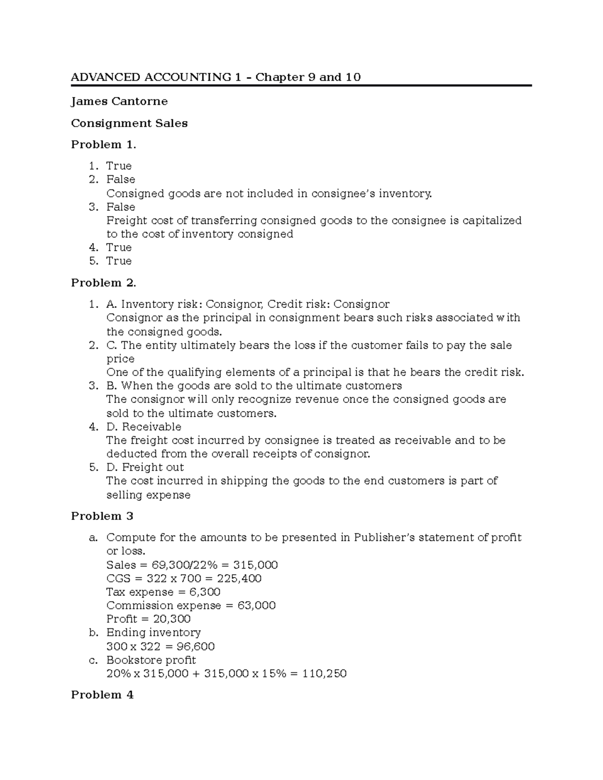 Advanced Accounting 1 Accounting for Specialized Transaction