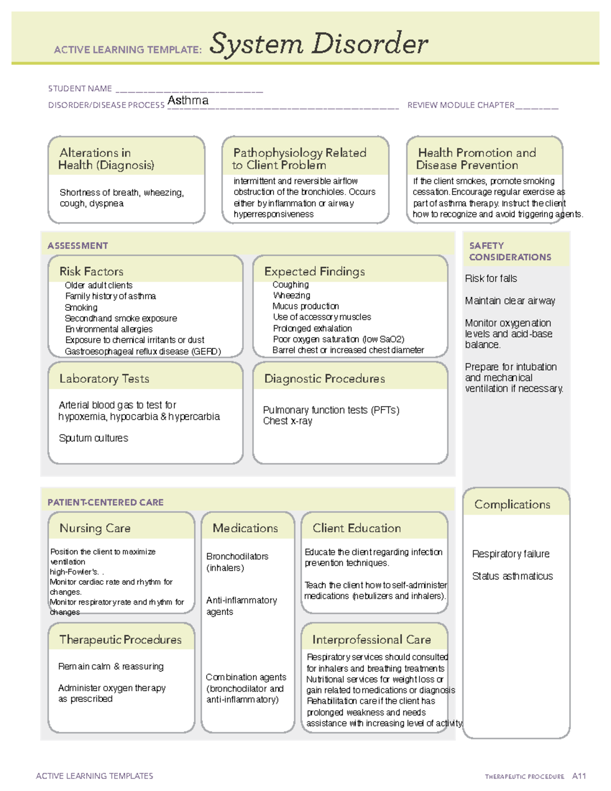 Active Learning Template sys Dis Asthma - ACTIVE LEARNING TEMPLATES ...