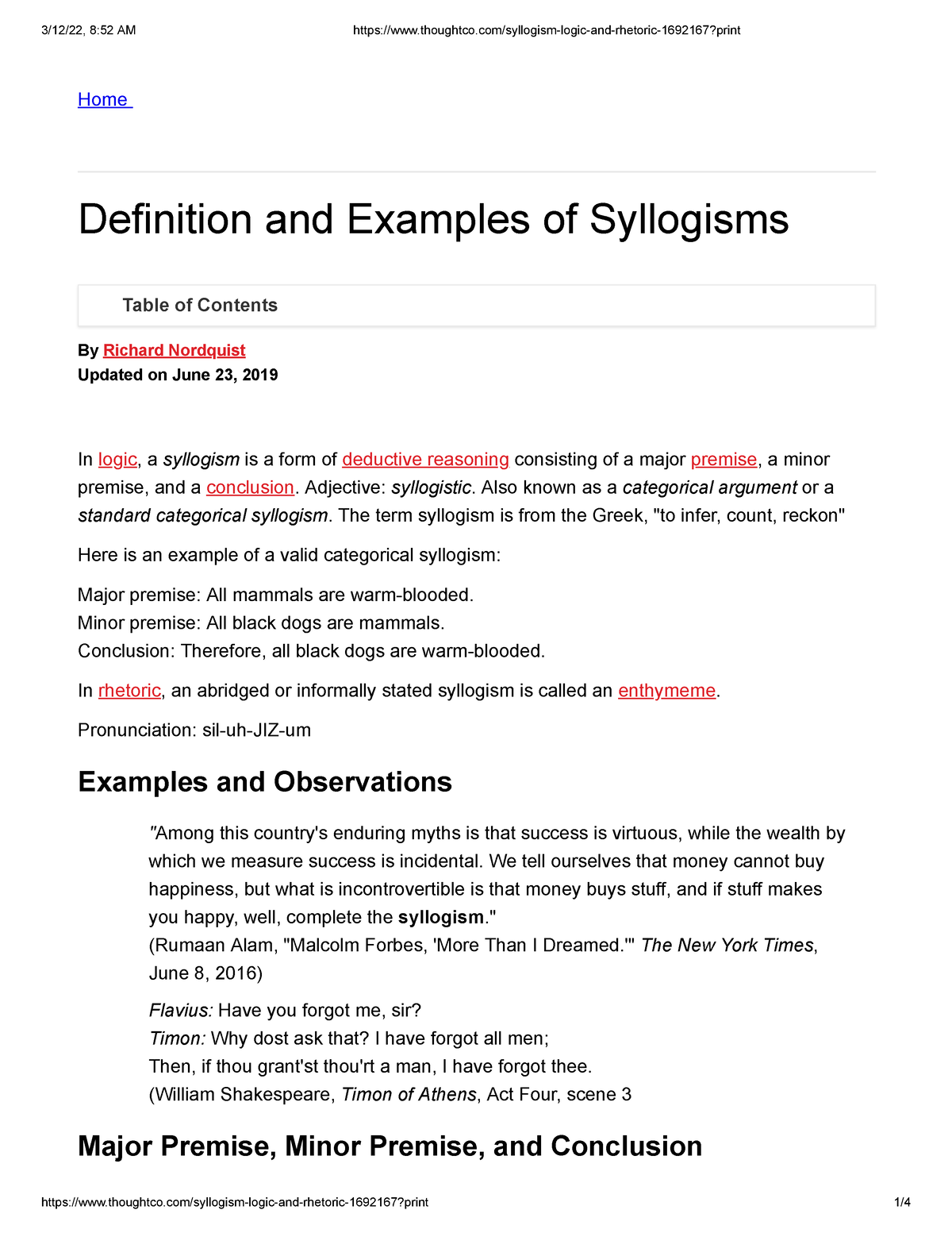 Syllogism logic and rhetoric - Home Definition and Examples of ...