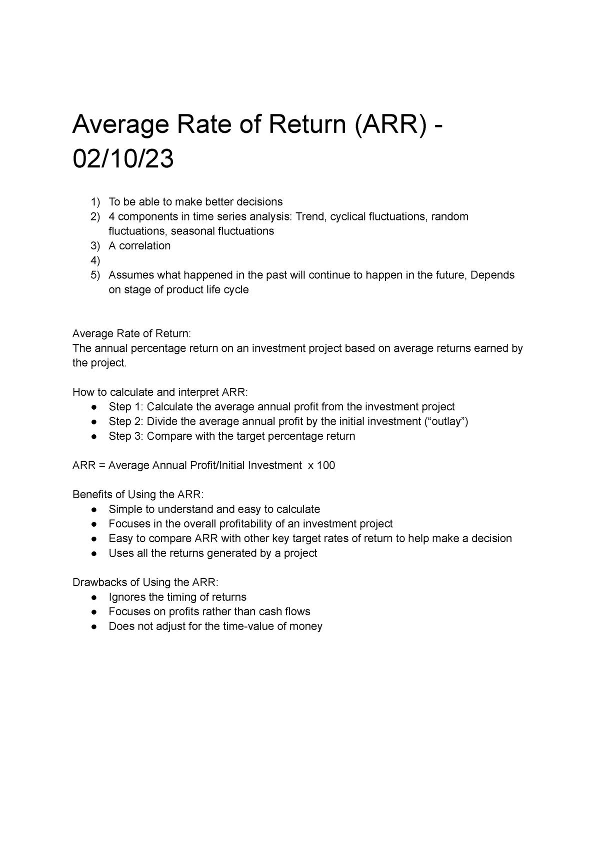 business-studies-average-rate-of-return-arr-02-10-to-be-able-to