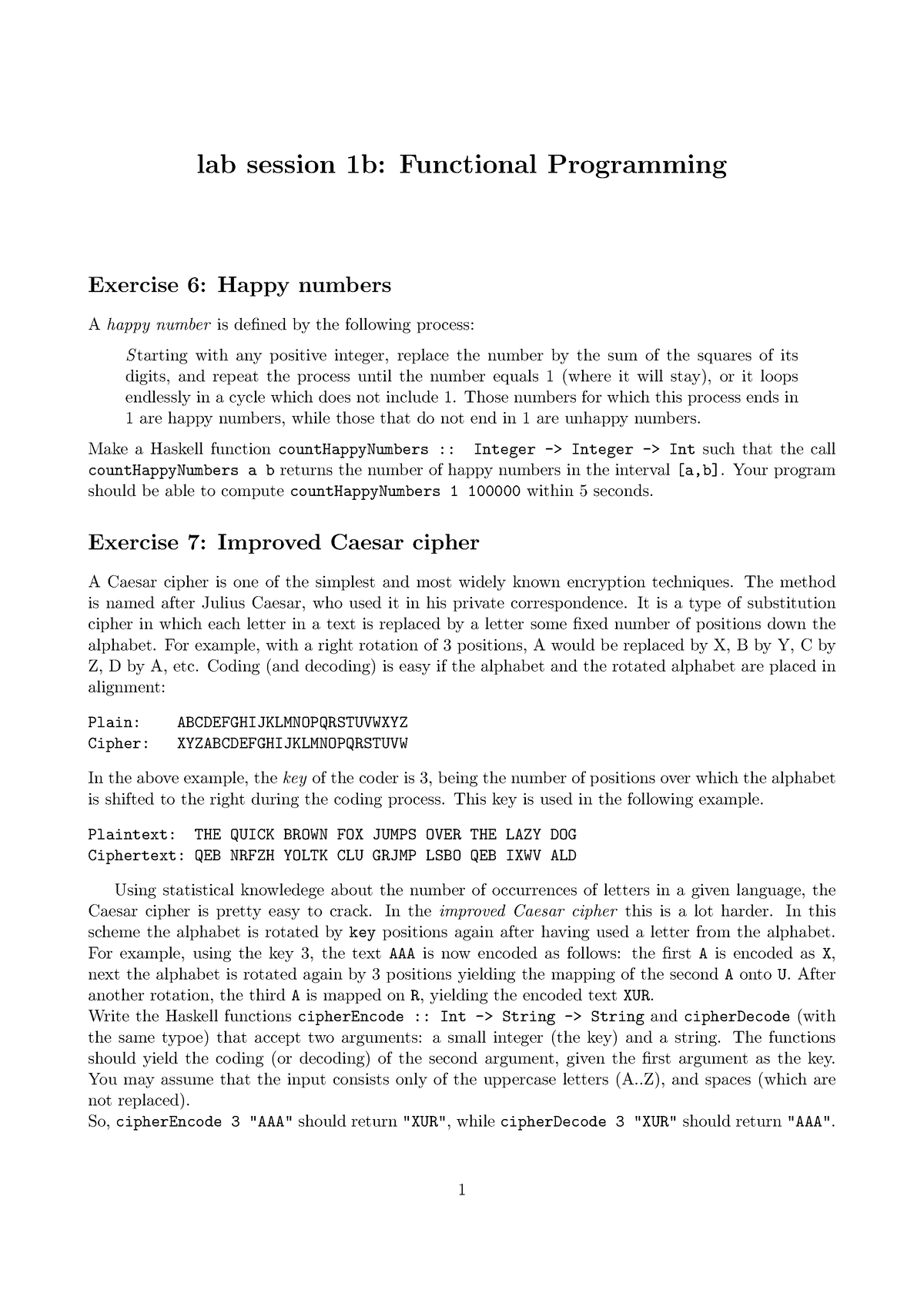 programming assignment functional sets