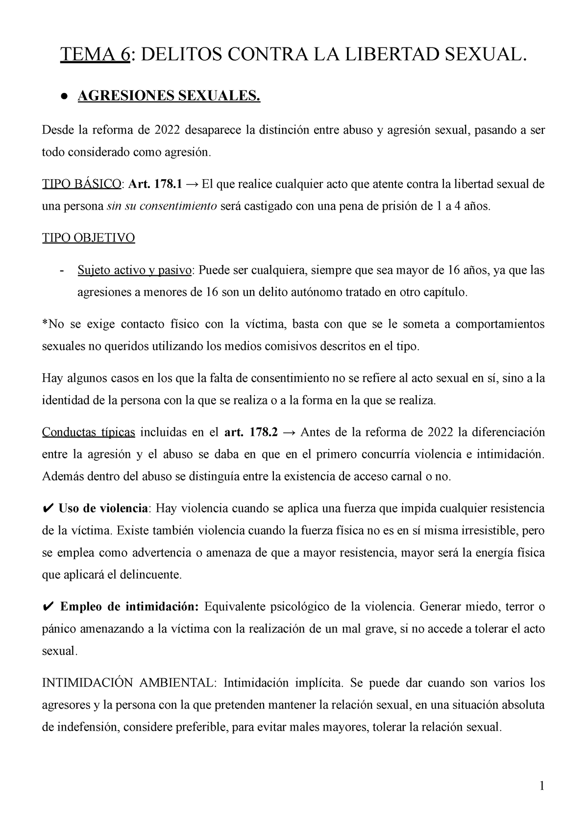 Tema 6 Delitos Contra La Libertad Sexual Tema 6 Delitos Contra La Libertad Sexual Agresiones 6581