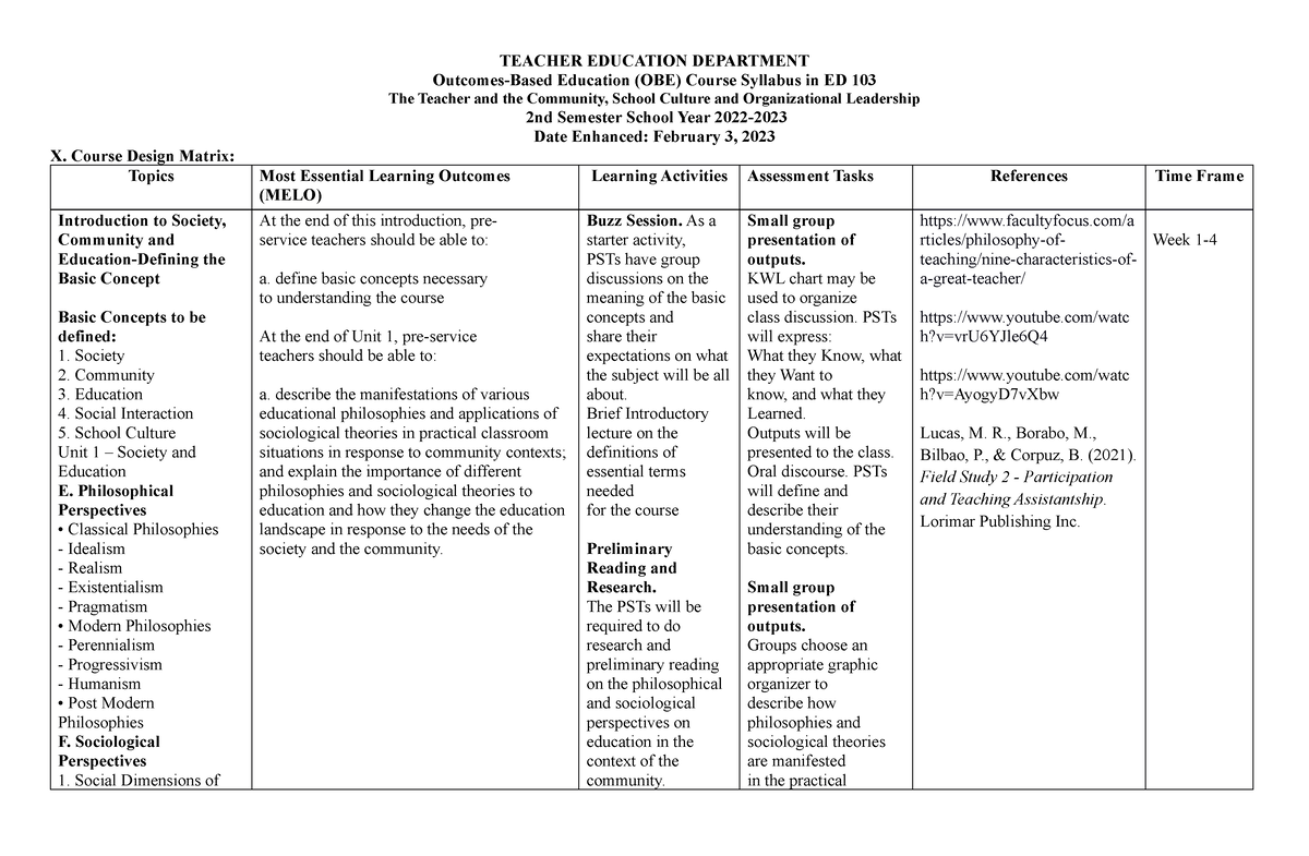 The Teaching Profession for upload - TEACHER EDUCATION DEPARTMENT ...