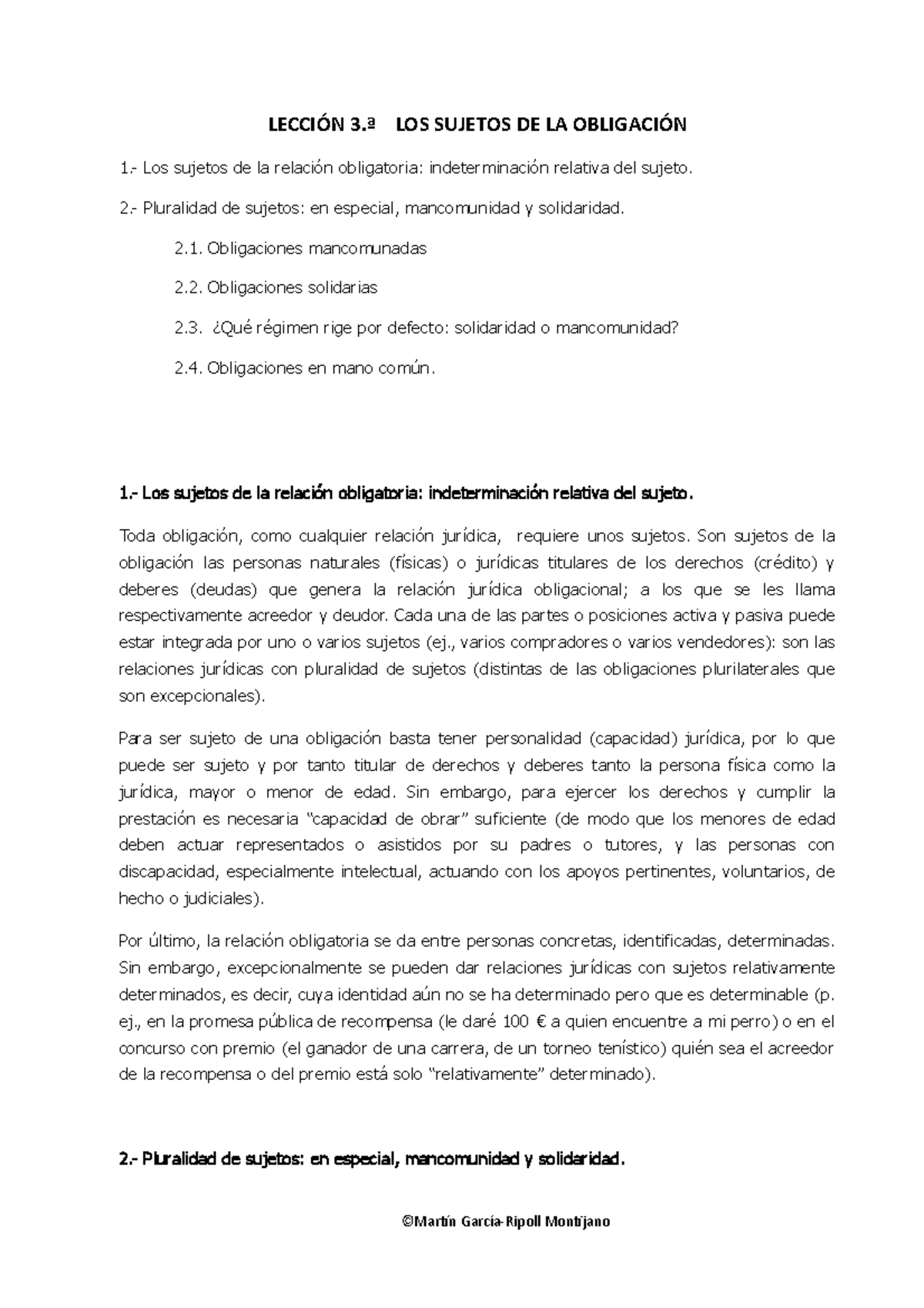 TEMA 3 Sujetos de la Obligacion - LECCIÓN 3.ª LOS SUJETOS DE LA ...
