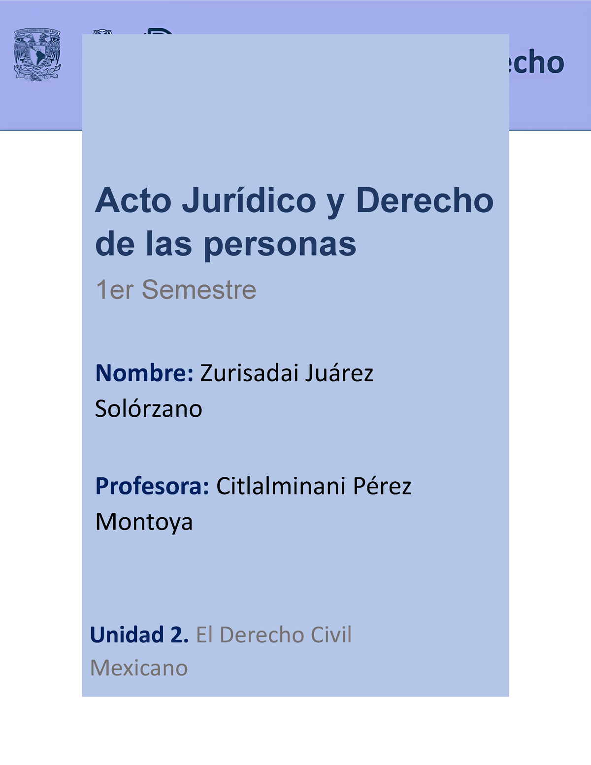 Ensayo Acto Jurídico, Derecho Familiar - Acto Jurídico Y Derecho De Las ...