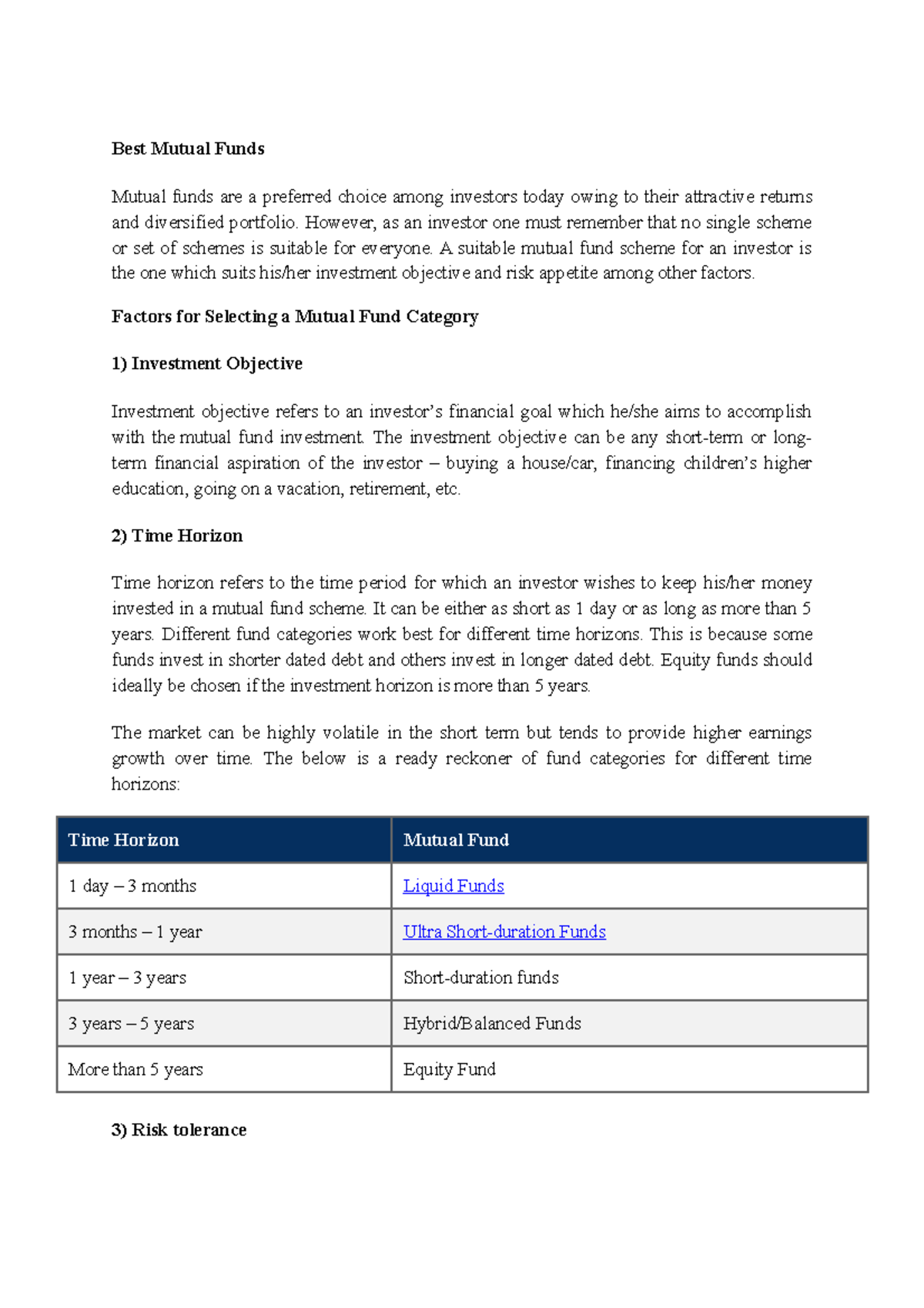 How to choose MF - Best Mutual Funds Mutual funds are a preferred ...