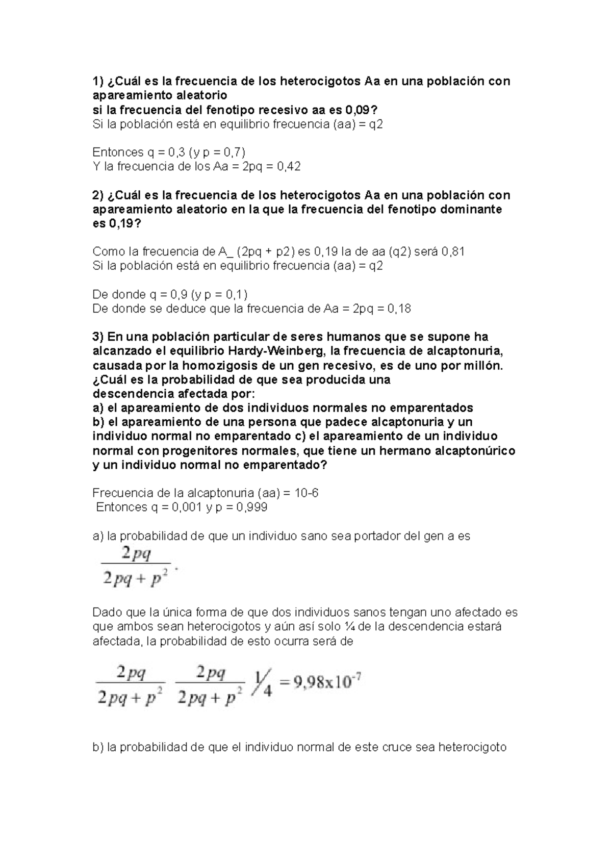 Problemas-Unidad-3b - Problemas De Genética De Poblaciones Con ...