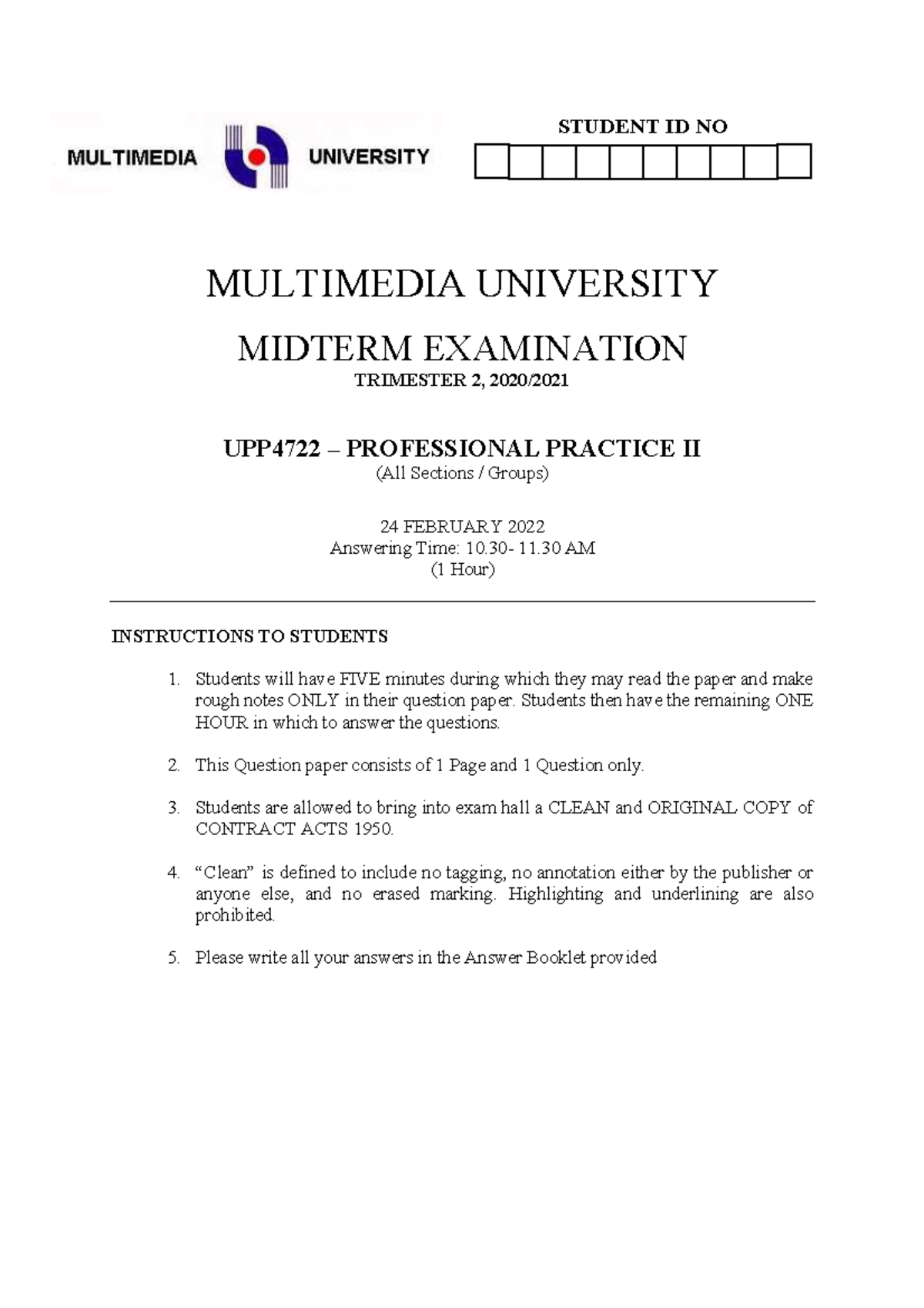Upp4722 Midterm Multimedia University Midterm Examination Trimester 2 2020 Upp4722 3 Studocu Upp4722 Midterm Multimedia University Midterm Examination Trimester 2 2020 Upp4722 3 Studocu