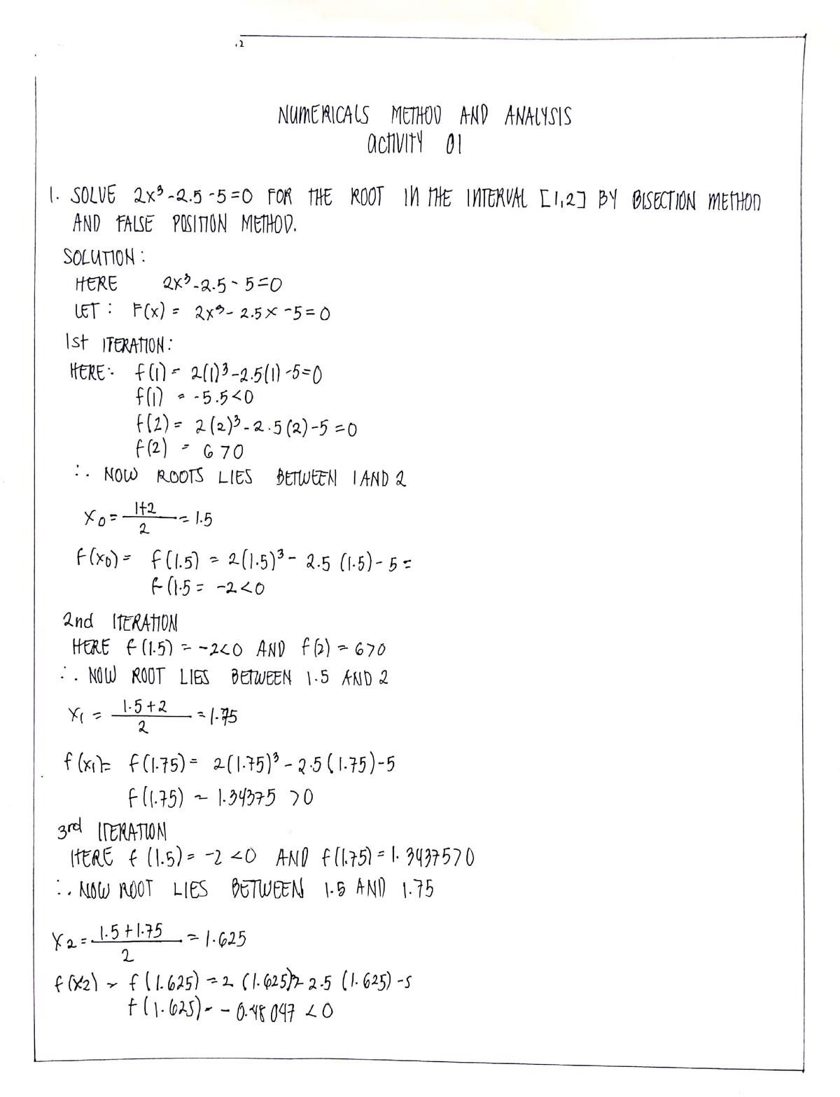 Numerical 01 - Bs Electrical Engineering - Studocu