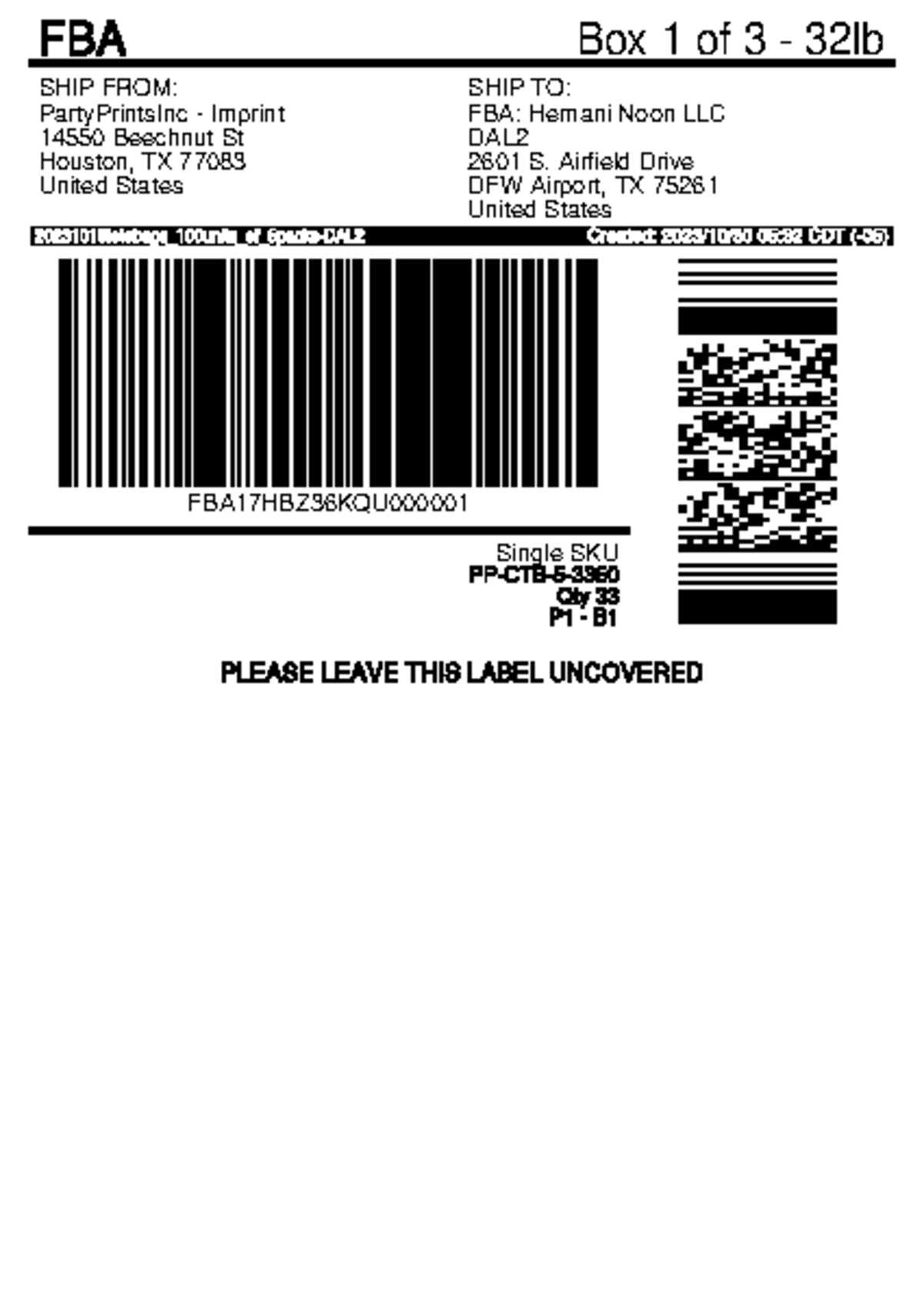De743820 a8c8 4825 9d4c be1a2315012 c - FBA Box 1 of 3 - 32lb SHIP FROM ...