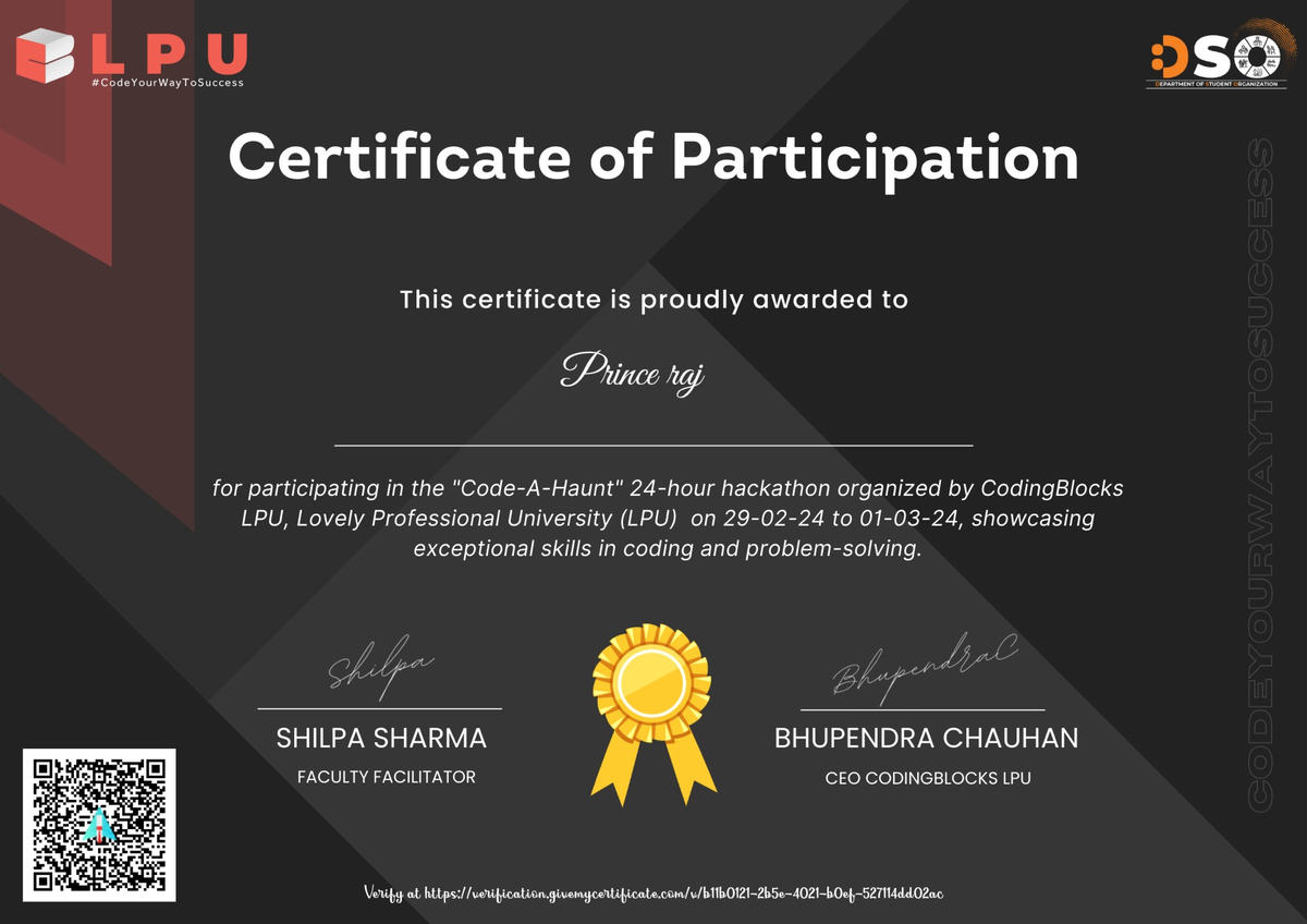 Sanny hackathon certificate - Mathematics: Applications and ...