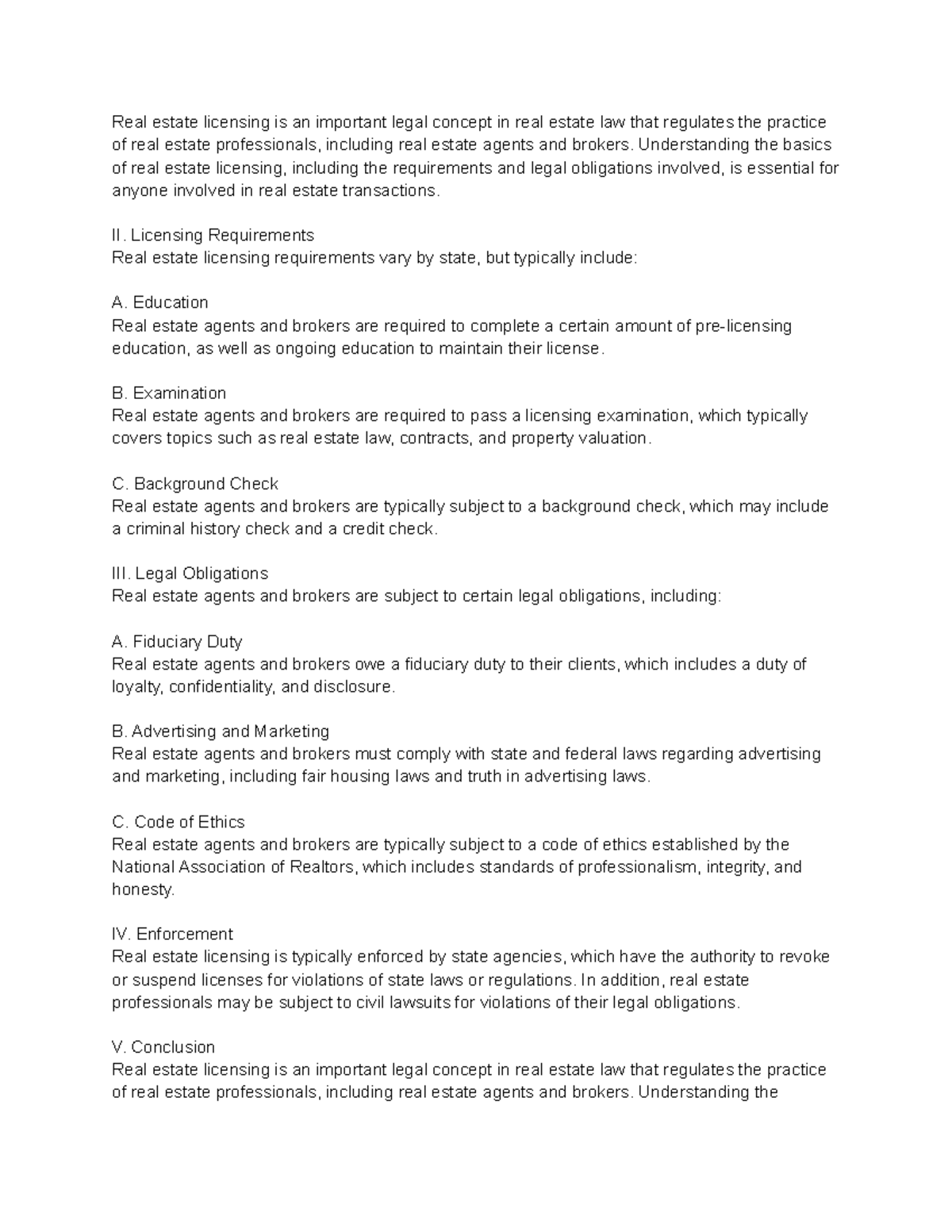 Real Estate Licensing Understanding the basics of real estate