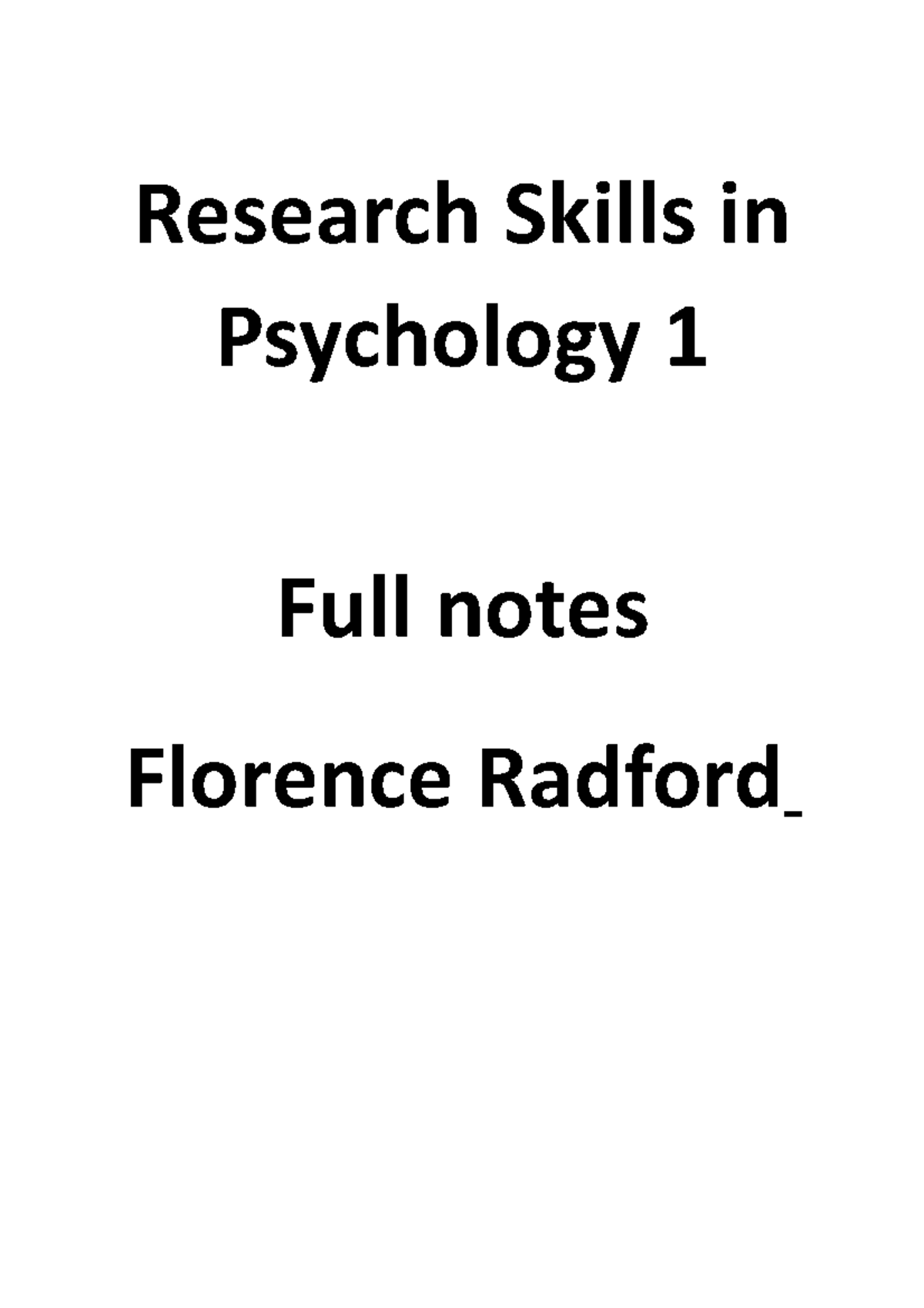 academic research skills in psychology