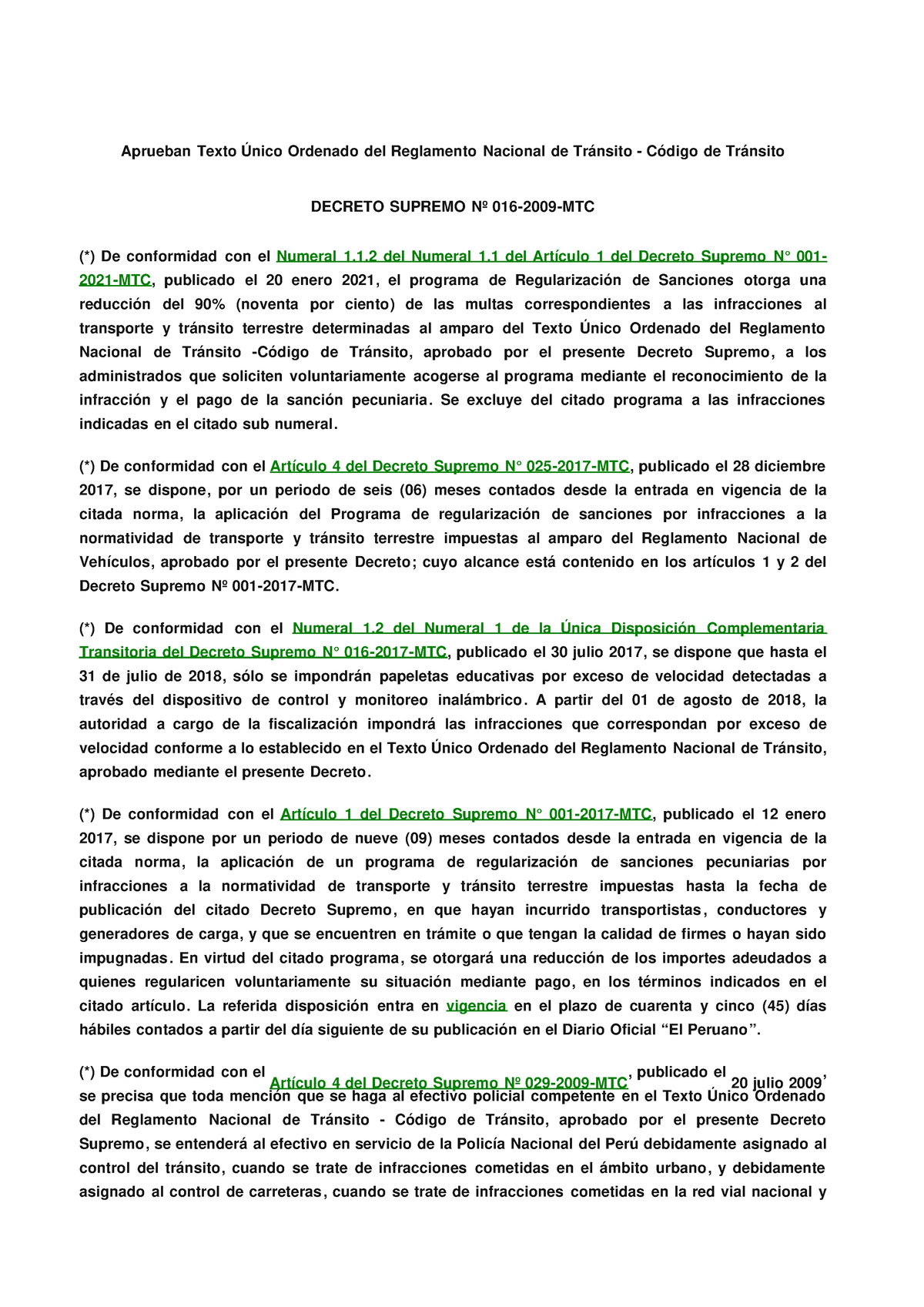 H985332 - IMPORTANTE NORMA - Aprueban Texto Único Ordenado Del ...