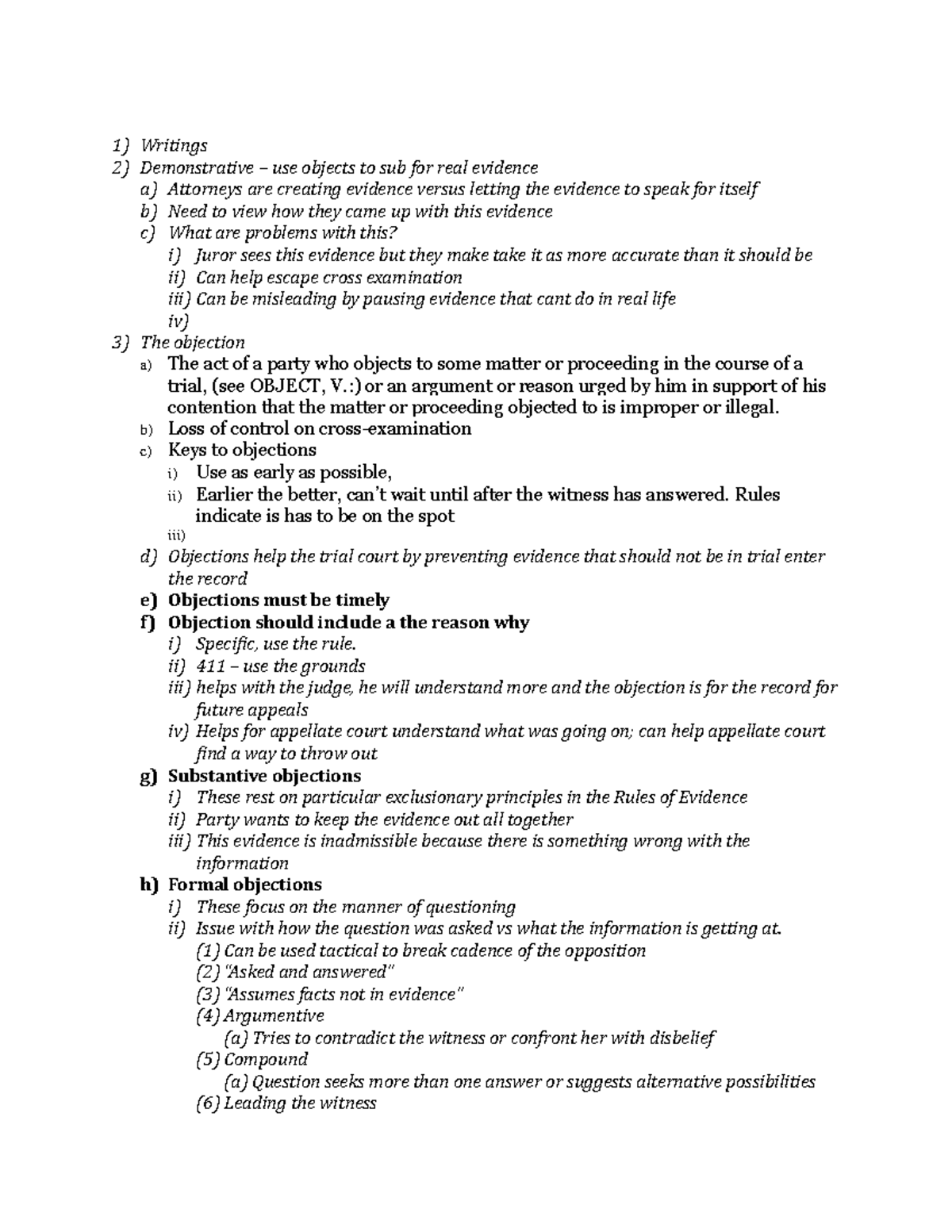 evidence-law-notes-writings-demonstrative-use-objects-to-sub-for