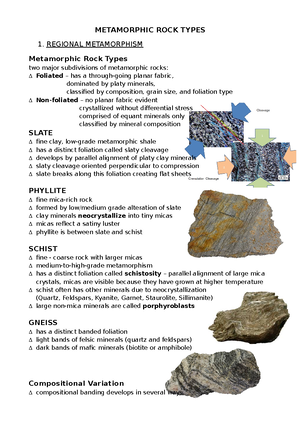 Clastic Sedimentary Rocks Notes - Clastic Sedimentary Rocks ...